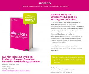 Das Buch zum Thema Einfachheit! Mehr Erfolg im Geschaeft Simplicity Hartschen